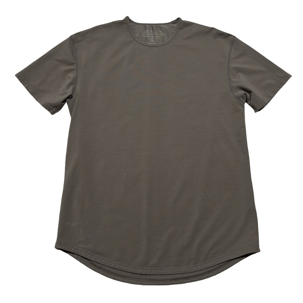 BYLT Drop Cut Lux Premium Basics Men's T Shirt Brown Size XL 22 x 31